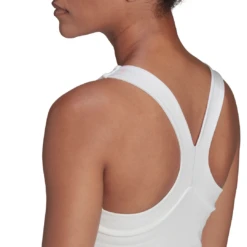 Adidas Women's Tennis Y-Tank Top (White) -Ball Games Store HF0842 APP on model detail 3 white