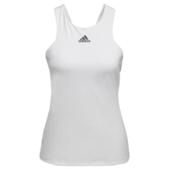 Adidas Women's Tennis Y-Tank Top (White) -Ball Games Store HF0842 APP photo front center white