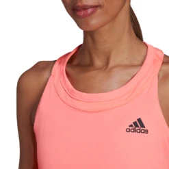 Adidas Women's Club Dress (Orange/Black) -Ball Games Store HF1773 APP on model detail 1 white