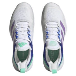 Adidas Adizero Ubersonic 4 Women's Tennis Shoe (White) -Ball Games Store HQ8390 3 FOOTWEAR Photography TopPortraitView transparent 1
