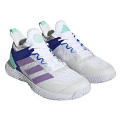 Adidas Adizero Ubersonic 4 Women's Tennis Shoe (White) -Ball Games Store HQ8390 6 FOOTWEAR Photography FrontLateralTopView transparent