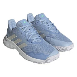 Adidas CourtJam Control Women's Tennis Shoe (Blue/White) -Ball Games Store HQ8471 6 FOOTWEAR Photography FrontLateralTopView transparent
