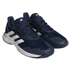 Adidas CourtJam Control Men's Tennis Shoe (Navy/White) -Ball Games Store HQ8808 6 FOOTWEAR Photography FrontLateralTopView transparent
