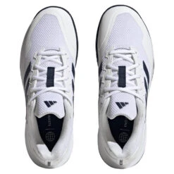 Adidas GameCourt 2 Men's Tennis Shoe (White/Navy) -Ball Games Store HQ8809 3 FOOTWEAR Photography TopPortraitView transparent