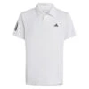 Adidas Boy's 3 Stripe Club Polo (White)