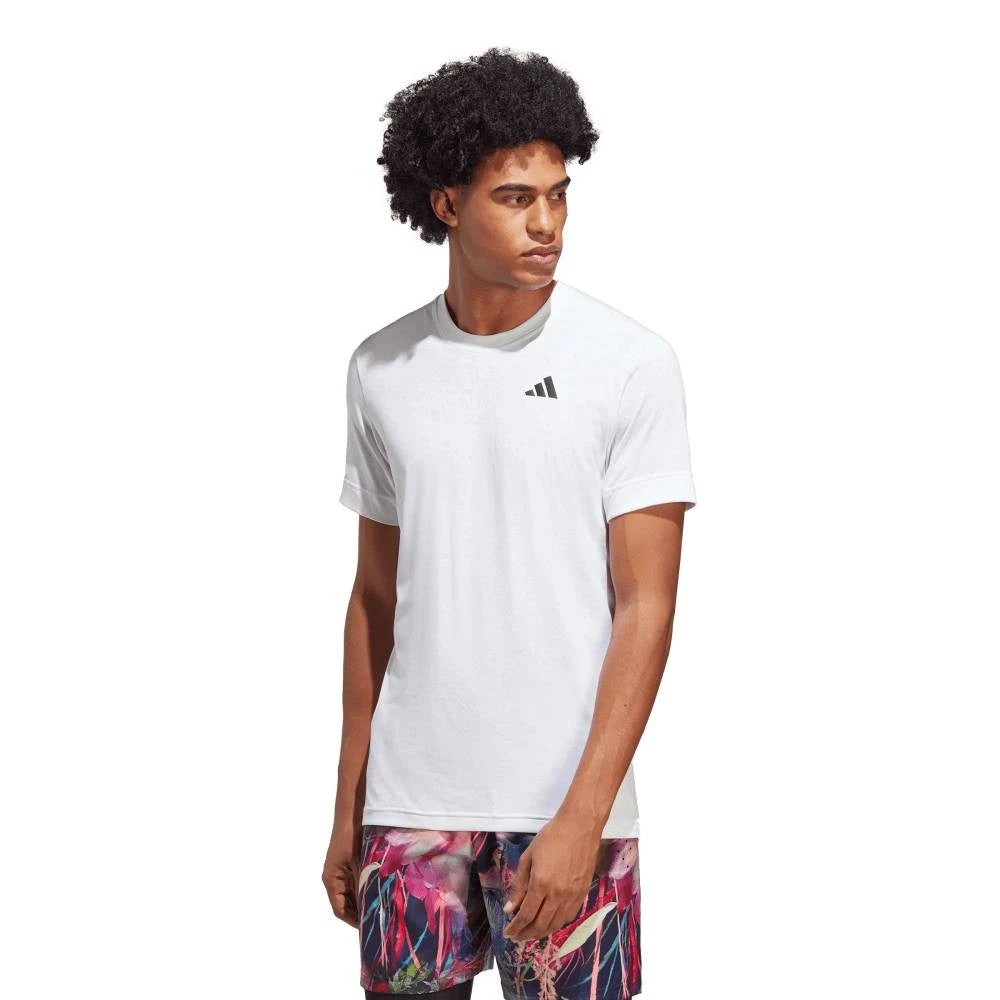 Adidas Men's FreeLift Primeblue Printed Top (White) 1 Adidas Men's FreeLift Primeblue Printed Top (White)