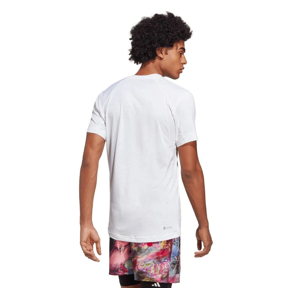 Adidas Men's FreeLift Primeblue Printed Top (White) 2 Adidas Men's FreeLift Primeblue Printed Top (White) - Image 2