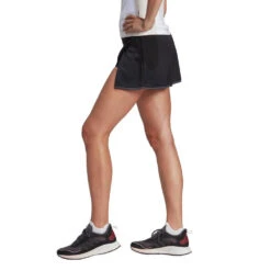 Adidas Women's Club Skirt (Black) -Ball Games Store HS1454 5 APPAREL OnModel SideView transparent