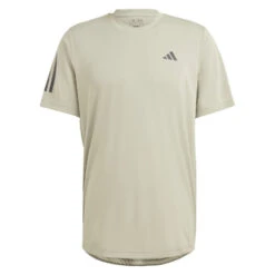 Adidas Men's 3 Stripe Club Top (Silver Pebble) -Ball Games Store HS3260 2 APPAREL Photography FrontCenterView transparent