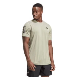 Adidas Men's 3 Stripe Club Top (Silver Pebble)