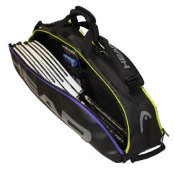 Head Tour Team Combi 6 Pack Racquet Bag (Black/Purple) -Ball Games Store Head 6 Combi 1