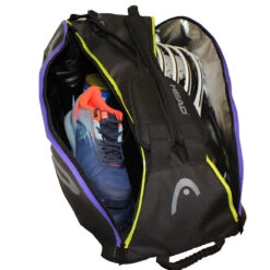 Head Tour Team Supercombi 9 Pack Racquet Bag (Black/Purple) -Ball Games Store Head 9 SuperCombi 1