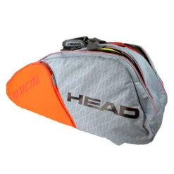 Head Radical Supercombi 9 Pack Racquet Bag (Grey/Orange) -Ball Games Store IMG 2924