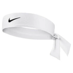 Nike Women's Tennis Premier Tie Headband (White/Black)
