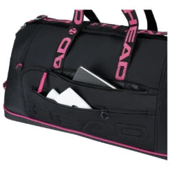Head Coco Duffel 8 Pack Racquet Bag (Black/Pink) -Ball Games Store Presentation 283651 Coco Duffle Bag BKPK 4 1