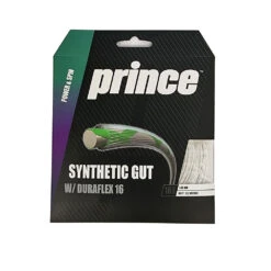 Prince Synthetic Gut 16/1.30 Duraflex Tennis String (White) -Ball Games Store Prince Synthetic Gut Duraflex 16 White