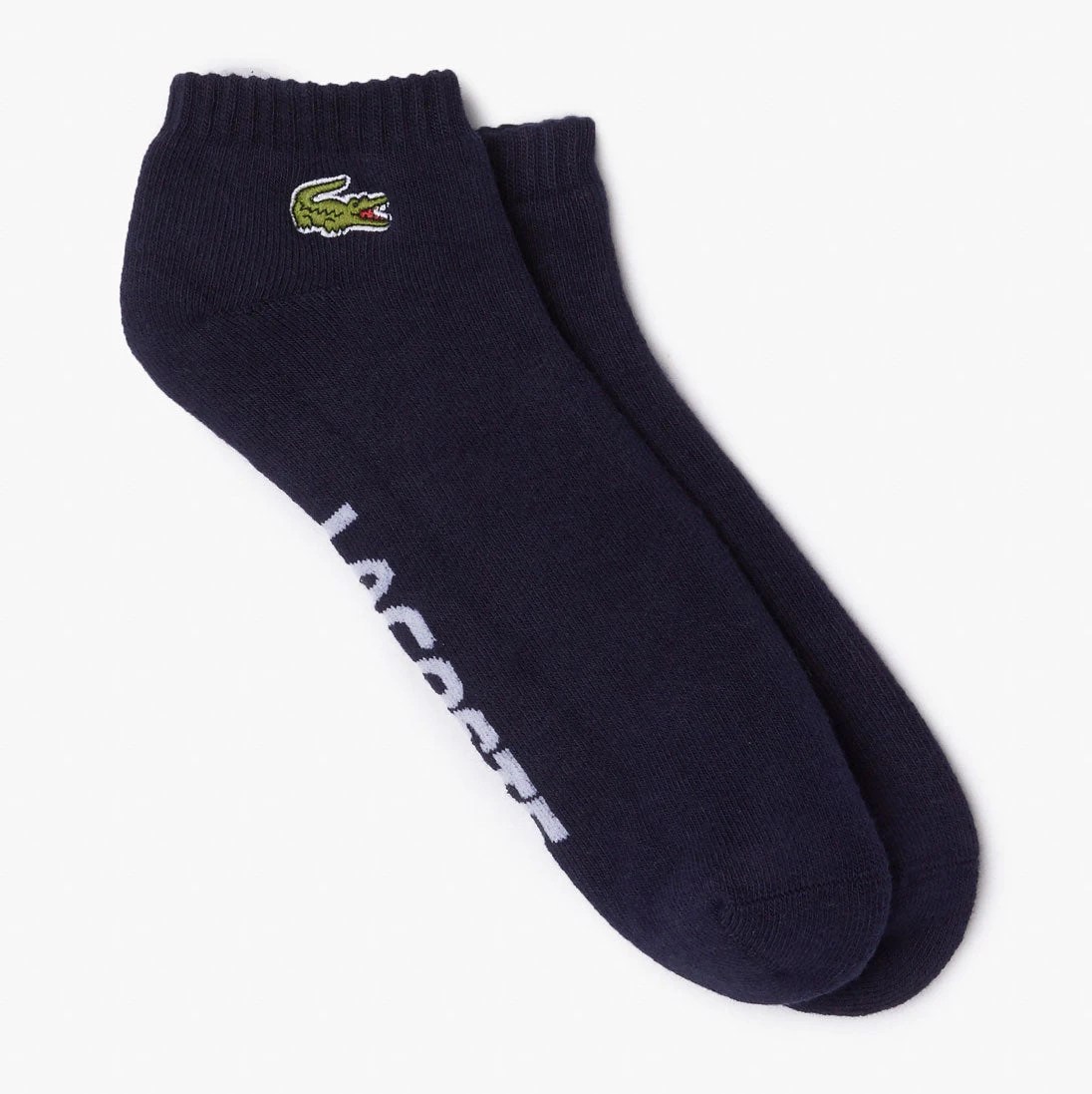 Lacoste Unisex Stretch Cotton Low-Cut Socks (Navy Blue/White) 1 Lacoste Unisex Stretch Cotton Low-Cut Socks (Navy Blue/White)