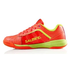 Salming Adder Women's Indoor Court Shoe (Orange/Yellow) -Ball Games Store Salming Adder Womens Indoor Shoe 1236076 5491 04 RacquetGuys