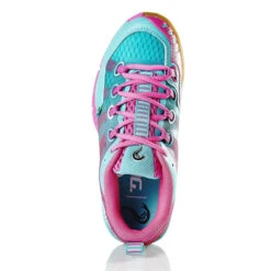 Salming Kobra Women's Indoor Court Shoe (Turquoise/Pink) 6 Salming Kobra Women's Indoor Court Shoe (Turquoise/Pink) -Ball Games Store Salming Kobra Women 1237081 6351 03 RacquetGuys
