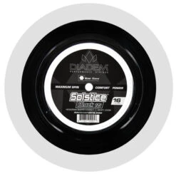 Diadem Solstice Black 16/1.30 Tennis String Reel (Black)