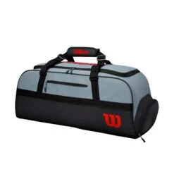 Wilson Clash Duffel Large Racquet Bag (Grey/Black/Infrared) 11 Wilson Clash Duffel Large Racquet Bag (Grey/Black/Infrared) -Ball Games Store WR8002401001 0 CLASH DUFFLE LARGE BL GY RD