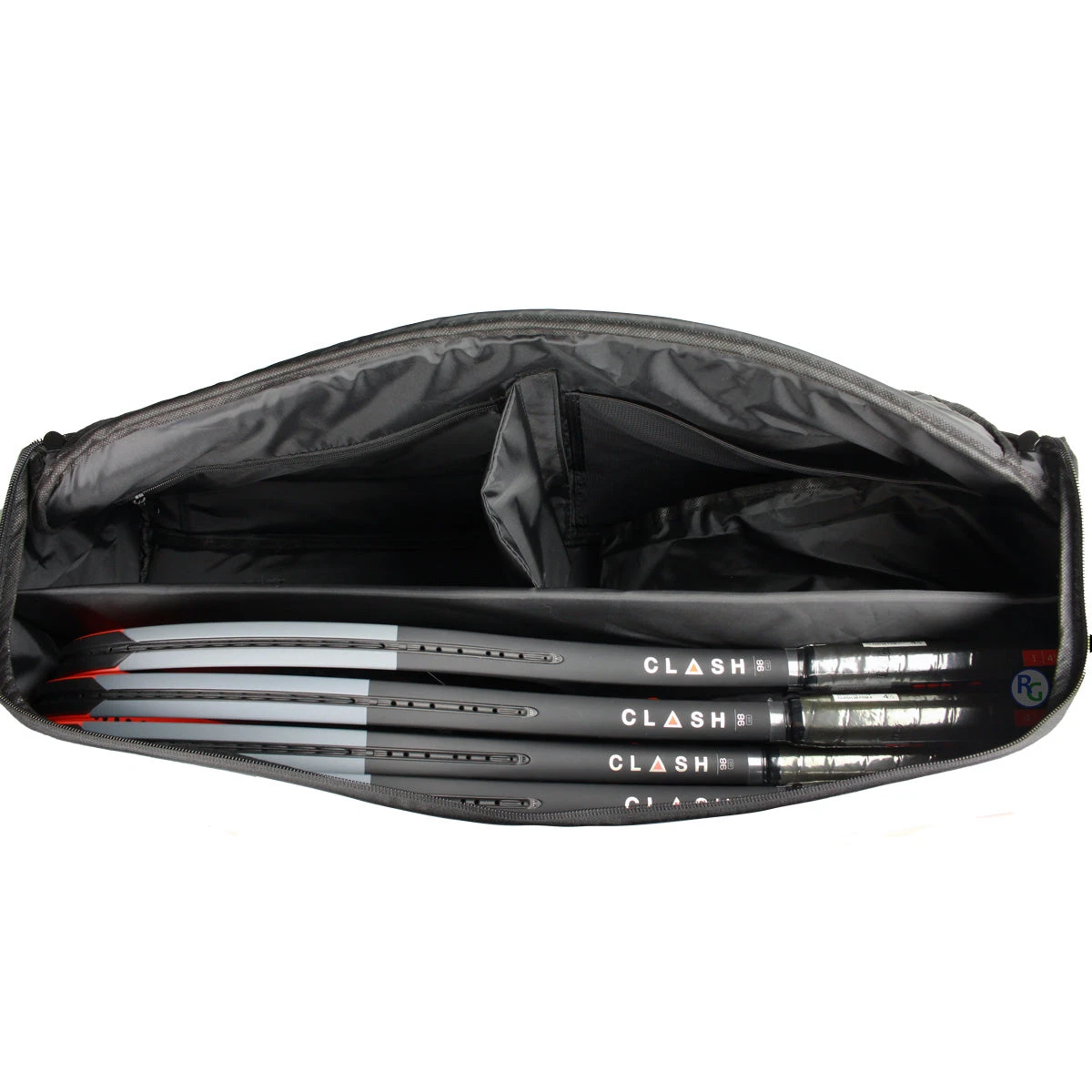 Wilson Clash Duffel Large Racquet Bag (Grey/Black/Infrared) 9 Wilson Clash Duffel Large Racquet Bag (Grey/Black/Infrared) - Image 9