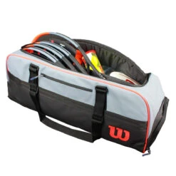Wilson Clash Duffel Large Racquet Bag (Grey/Black/Infrared) 12 Wilson Clash Duffel Large Racquet Bag (Grey/Black/Infrared) -Ball Games Store WilsonClashDuffel 7