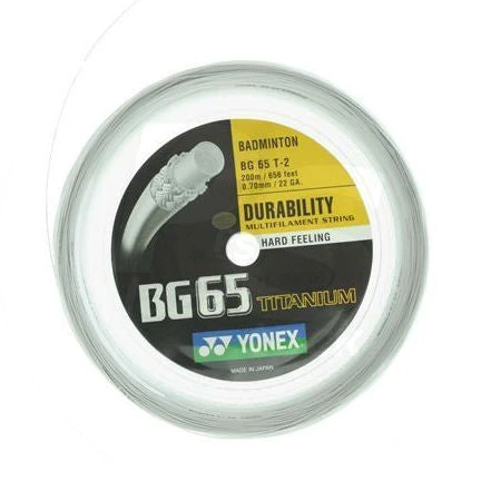 Yonex BG 65Ti Badminton String Reel (White) 1 Yonex BG 65Ti Badminton String Reel (White)