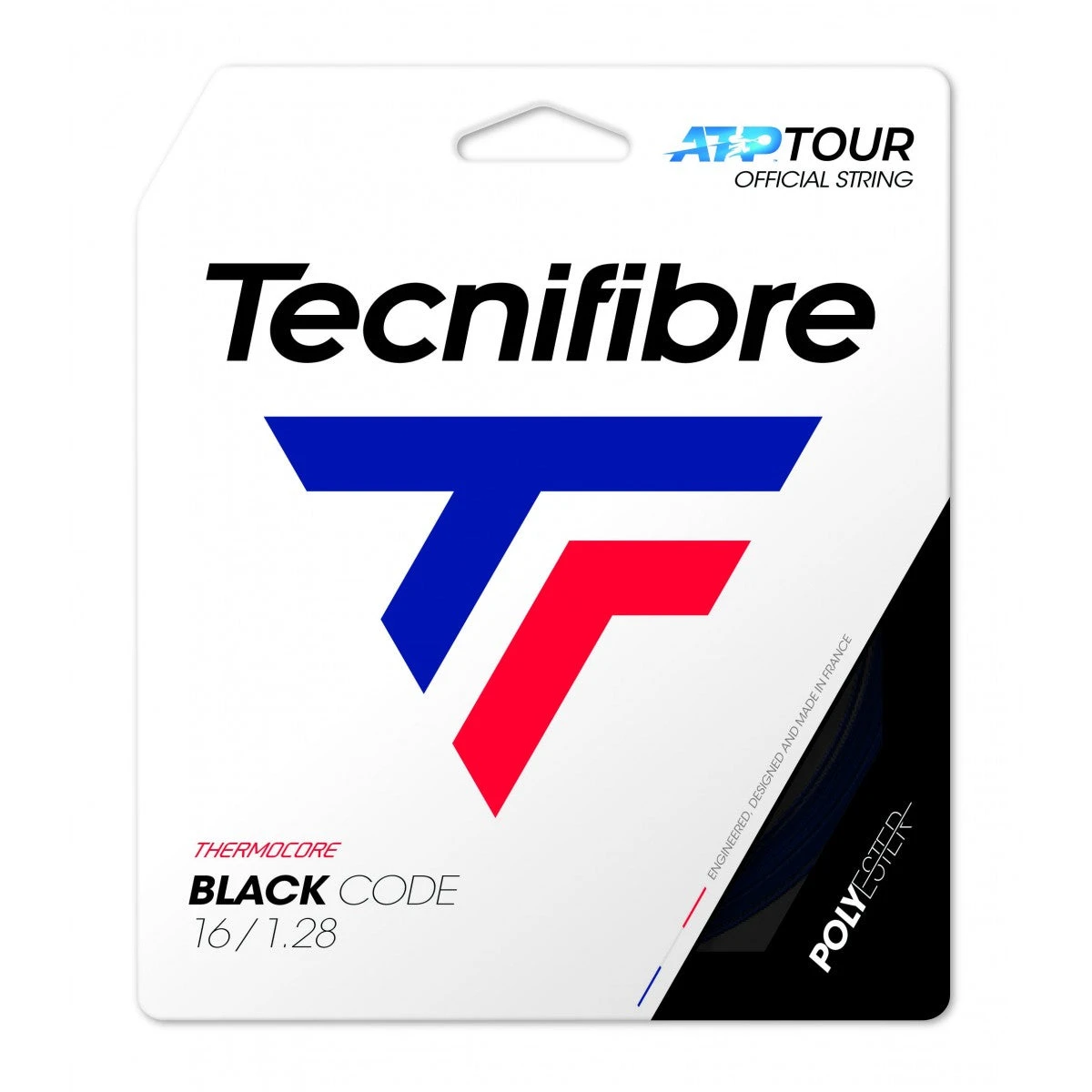 Tecnifibre Black Code 16/1.30 Tennis String (Black) 1 Tecnifibre Black Code 16/1.30 Tennis String (Black)