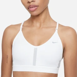 Nike Women's Dri-FIT Indy Light Support Padded V-Neck Sports Bra (White) -Ball Games Store dri fit indy light support padded v neck sports bra wc1dS5 dff204fa 6b77 4bc7 a578 433aabf22afc