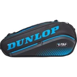Dunlop PSA 12 Racquet Squash Bag (Black/Blue) 5 Dunlop PSA 12 Racquet Squash Bag (Black/Blue) -Ball Games Store dunlop psa squash 12 rkt bag black blue side 480x480 da62cfcd aa59 4983 a873 aec2149635a5