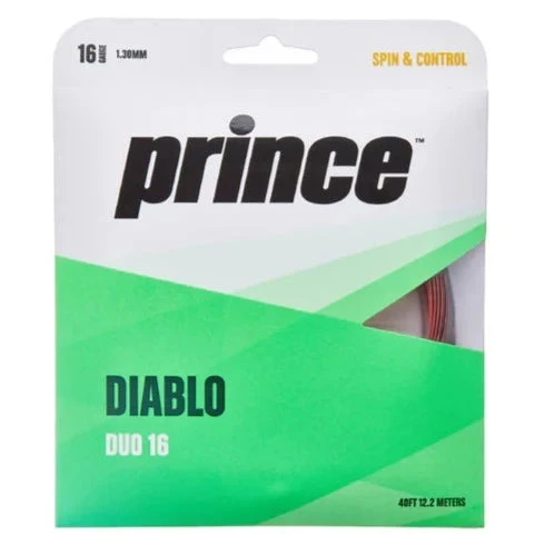 Prince Diablo Duo 16/1.30 Tennis String (Black/Red) 1 Prince Diablo Duo 16/1.30 Tennis String (Black/Red)