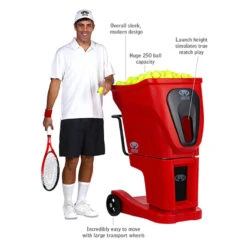 Lobster Phenom 2 Professional Tennis Ball Machine -Ball Games Store product man with phenom