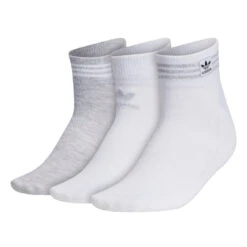 Adidas Women's 3 Stripe II Low-Cut Socks (Grey/White)