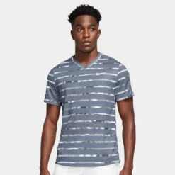 Nike Men's Dri-FIT Victory Print Top (Grey/White)