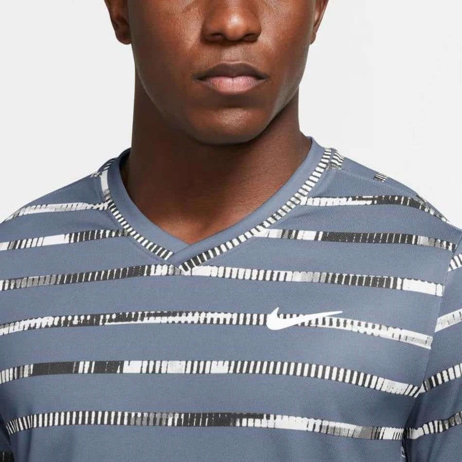 Nike Men's Dri-FIT Victory Print Top (Grey/White) 2 Nike Men's Dri-FIT Victory Print Top (Grey/White) - Image 2