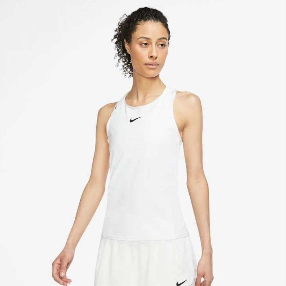 Nike Women's Dri-FIT Advantage Novelty Tank (White) 1 Nike Women's Dri-FIT Advantage Novelty Tank (White)